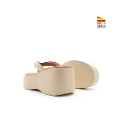 Sandalias dedo plataforma beige