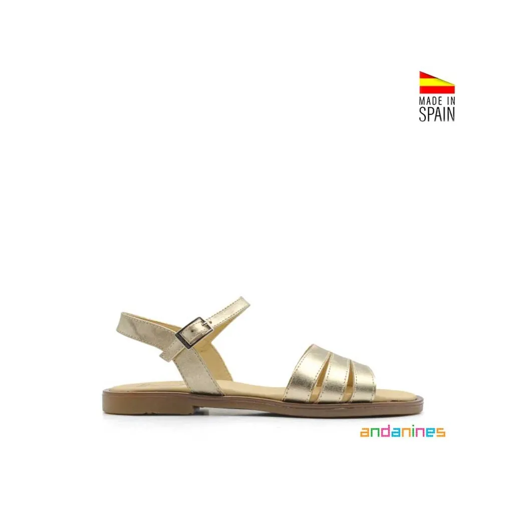 Sandalias doradas Andanines