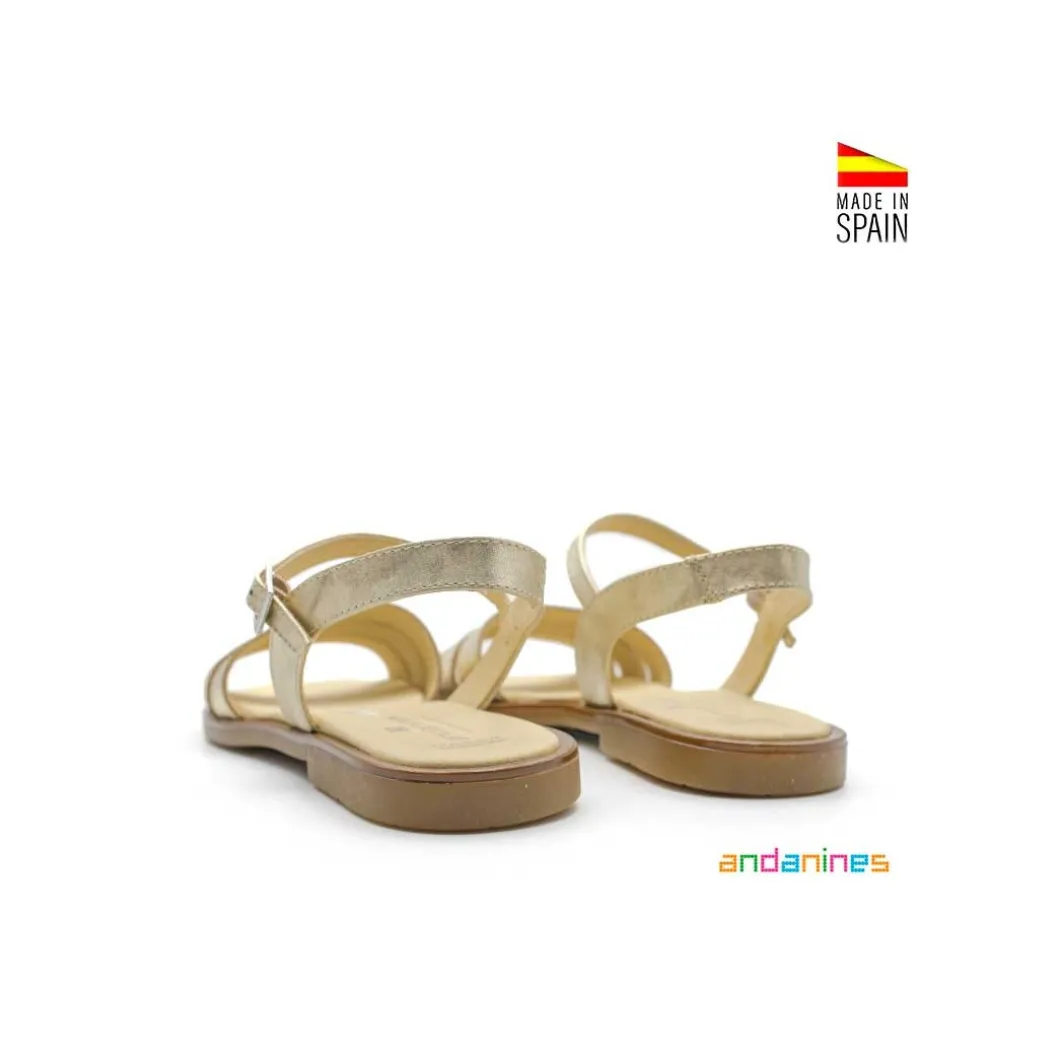 Sandalias doradas Andanines