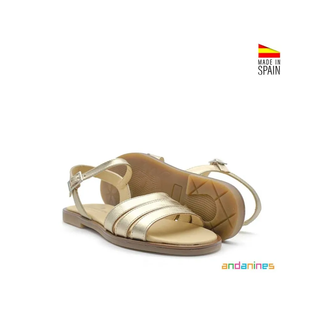 Sandalias doradas Andanines