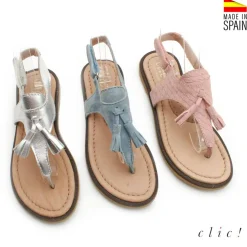 SANDALIAS NIÑA DEDO BORLAS