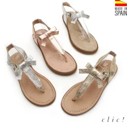 SANDALIAS NIÑA DEDO METALIZADA