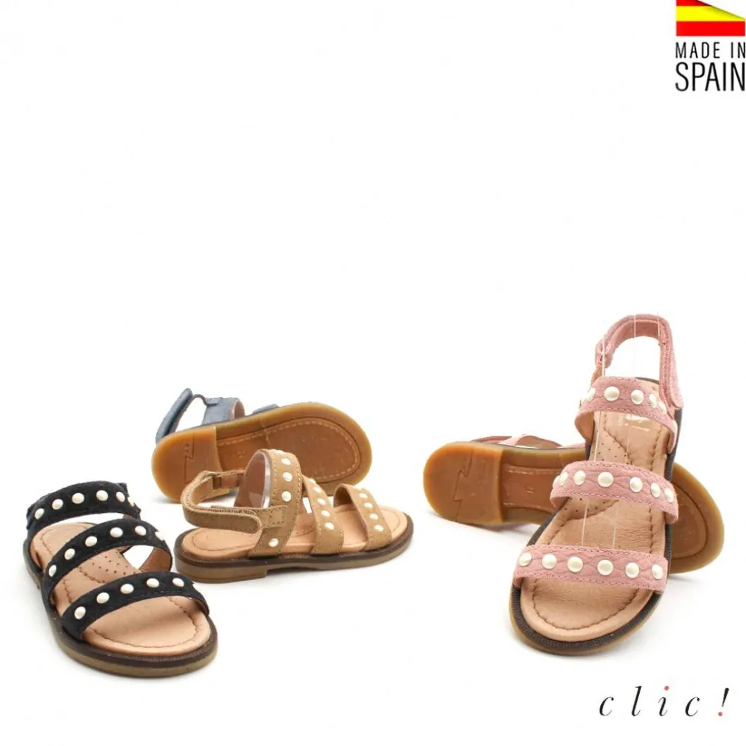 SANDALIAS NIÑA SERRAJE PERLAS