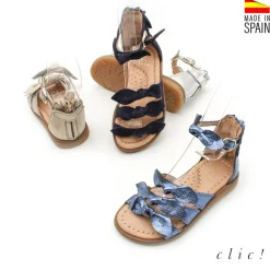 SANDALIAS NIÑA TALON CERRADO LAZOS