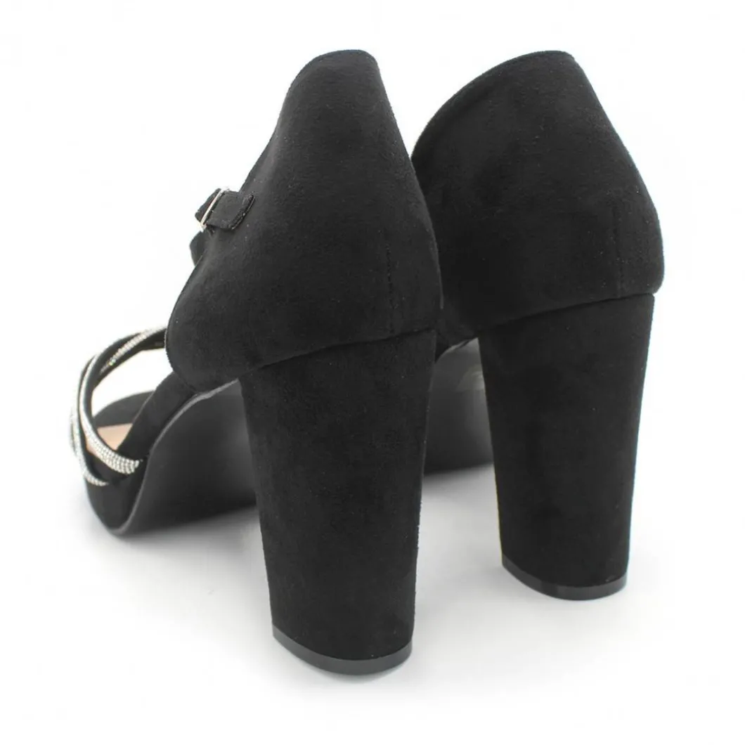SANDALIAS PLATAFORMA NEGRAS TALLA ESPECIAL