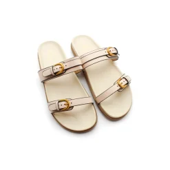 Sandalias tiras beige de talla grande