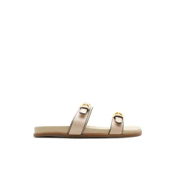 Sandalias tiras beige de talla grande