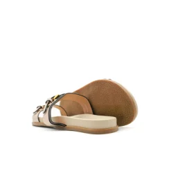 Sandalias tiras beige de talla grande