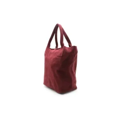 Shopper piel serraje burdeos