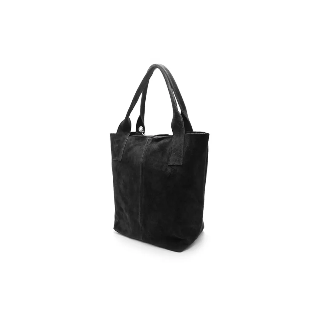 Shopper piel serraje negro