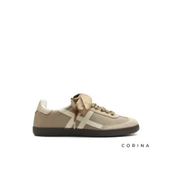 Sneaker beige lazo raso