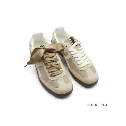 Sneaker beige lazo raso