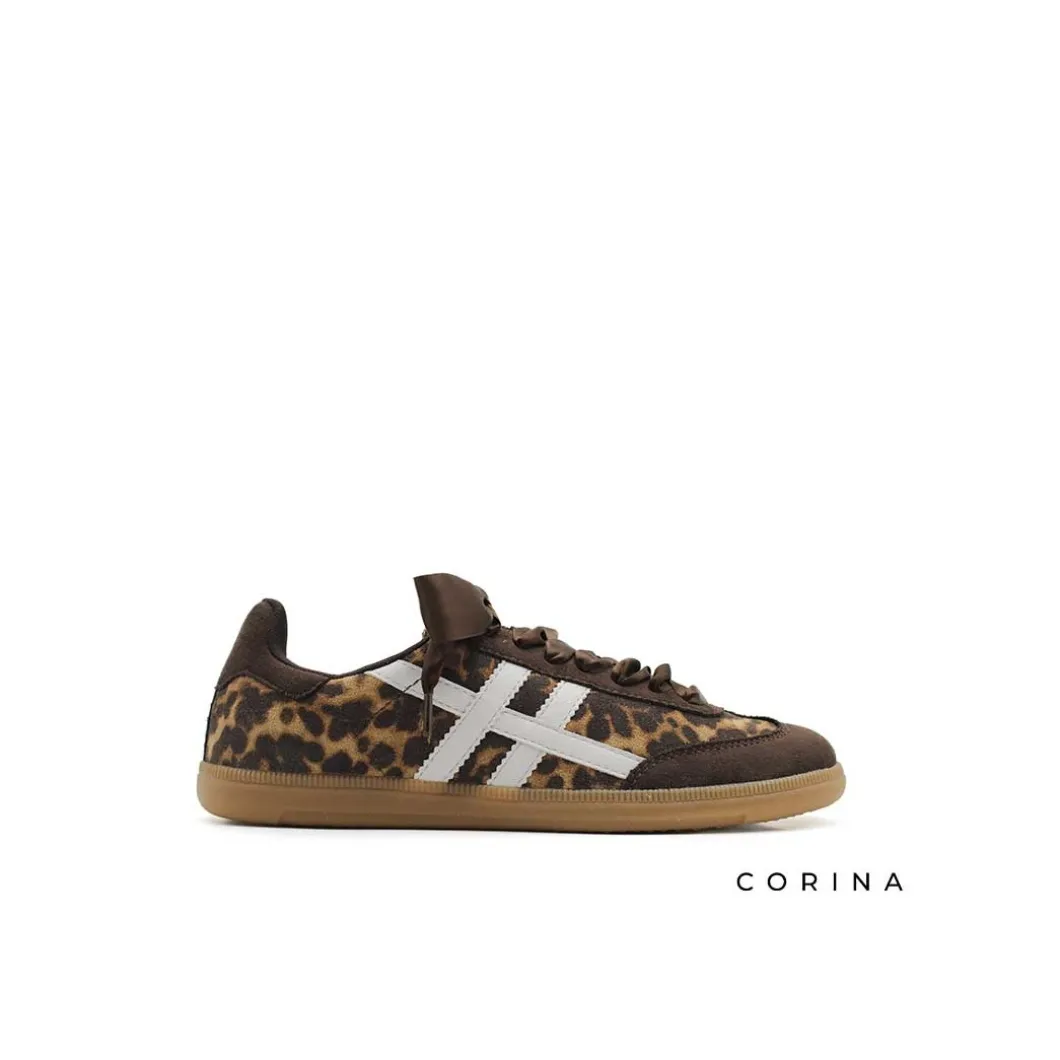 Sneaker leopardo lazo raso