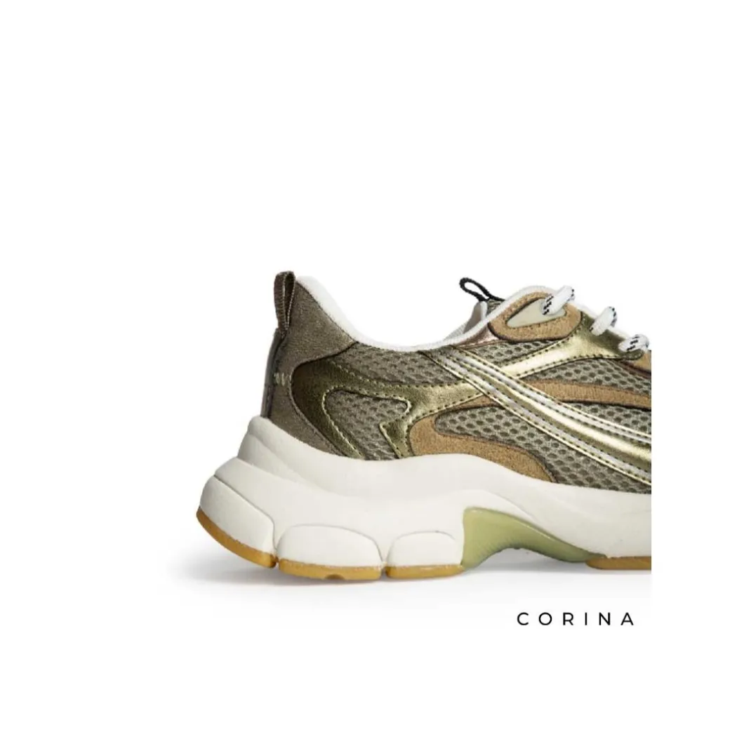 Sneaker verde estilo chunky