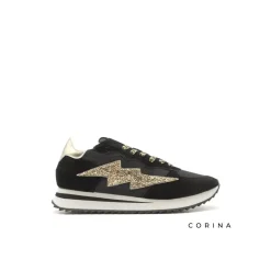 Sneakers rayo glitter negra