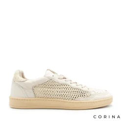 Zapatilla beige calada M4046
