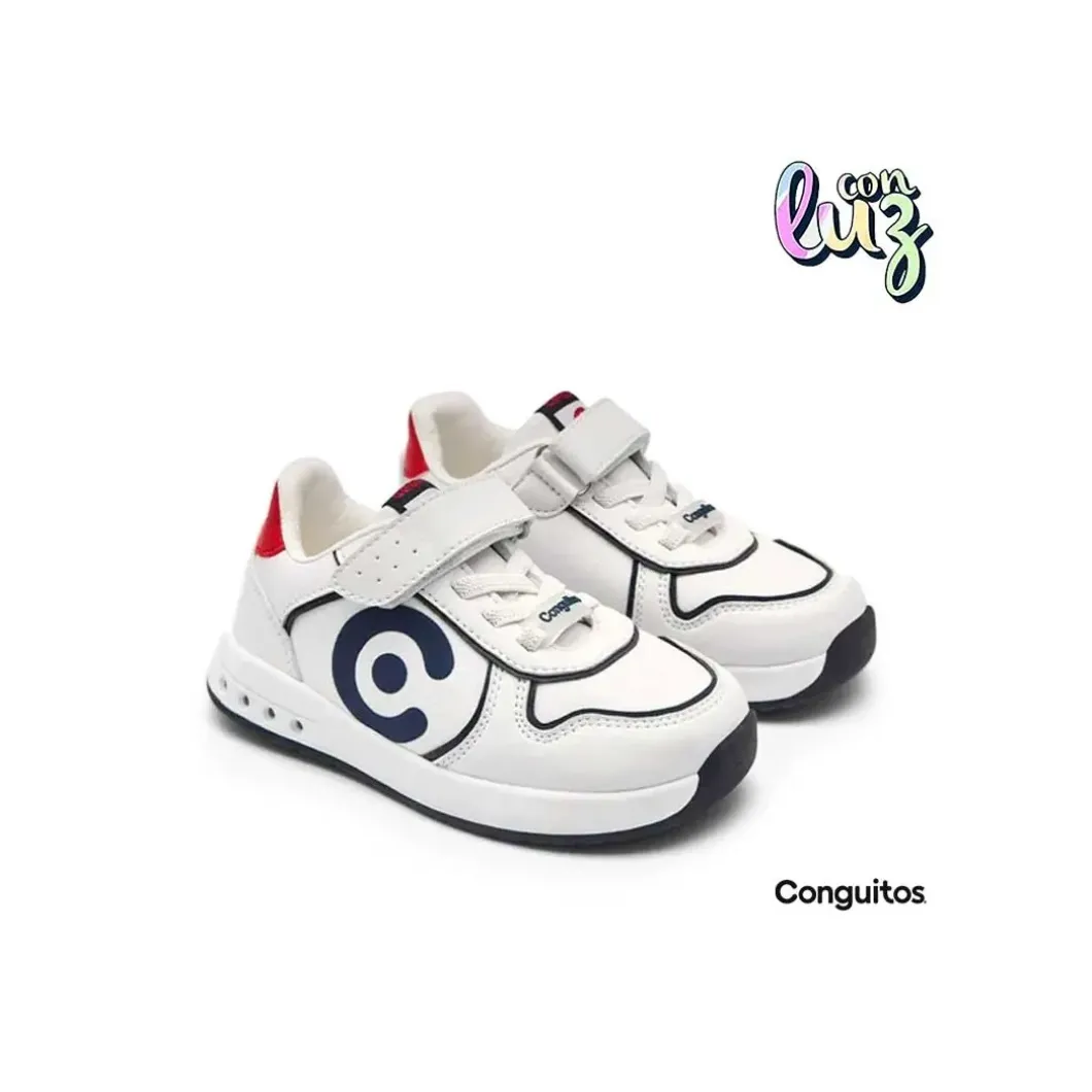 Zapatilla blanca luces Conguitos Goflex