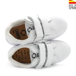 Zapatilla blanca velcro change