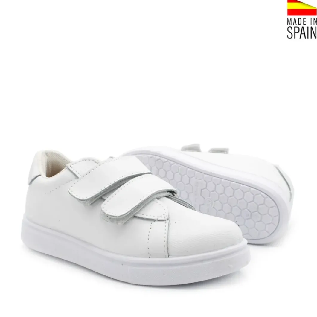 Zapatilla blanca velcro change
