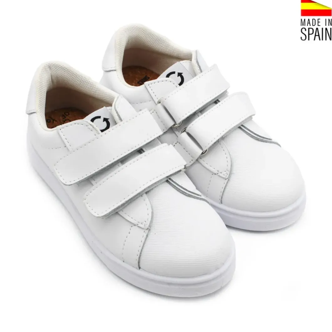 Zapatilla blanca velcro change