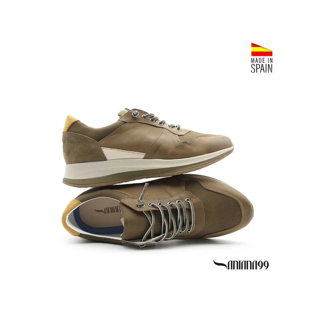 Zapatilla casual e-confort kaki