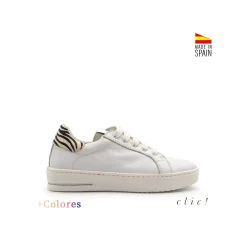 Zapatilla cebra cordones Clic!