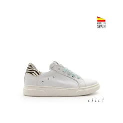 Zapatilla cebra cordones Clic!