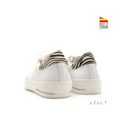 Zapatilla cebra cordones Clic!