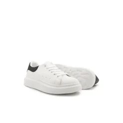 Zapatilla con plataforma en blanco y negro