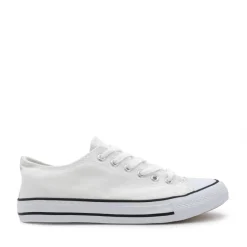 Zapatilla CV Blanca raya negra
