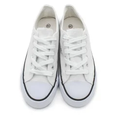 Zapatilla CV Blanca raya negra