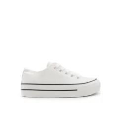 ZAPATILLA CV PLAT. BLANCA RAYA NEGRA