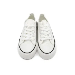 ZAPATILLA CV PLAT. BLANCA RAYA NEGRA