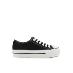 Zapatilla Cv Plataforma Negra
