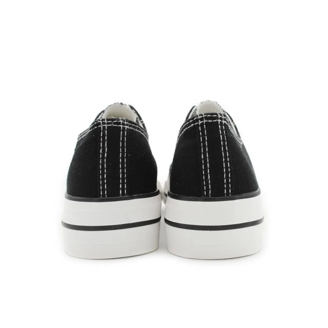 Zapatilla Cv Plataforma Negra