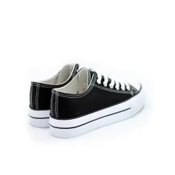 Zapatilla Cv Plataforma Polipiel Negra