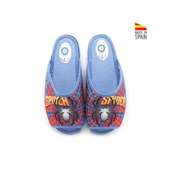 Zapatilla de casa azul spiderman