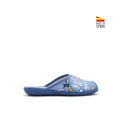 Zapatilla de casa azul unicornio