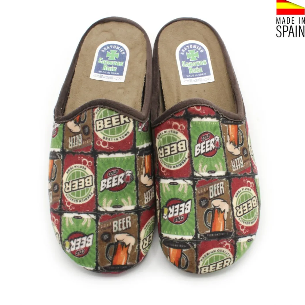 Zapatilla de casa beer marrón