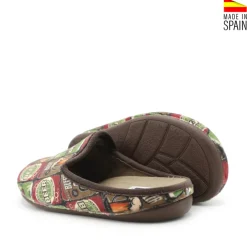 Zapatilla de casa beer marrón