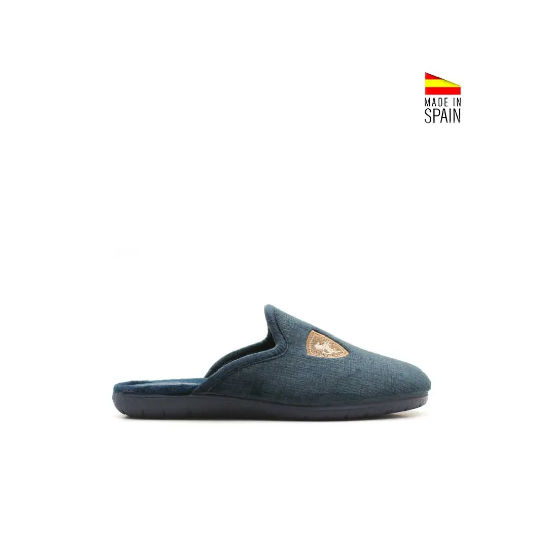 Zapatilla de casa marino con escudo