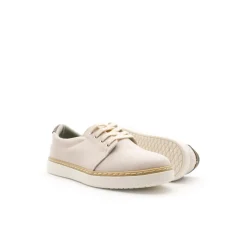 Zapatilla de vestir lona beige