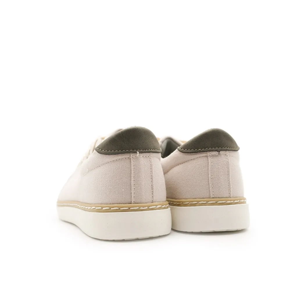 Zapatilla de vestir lona beige