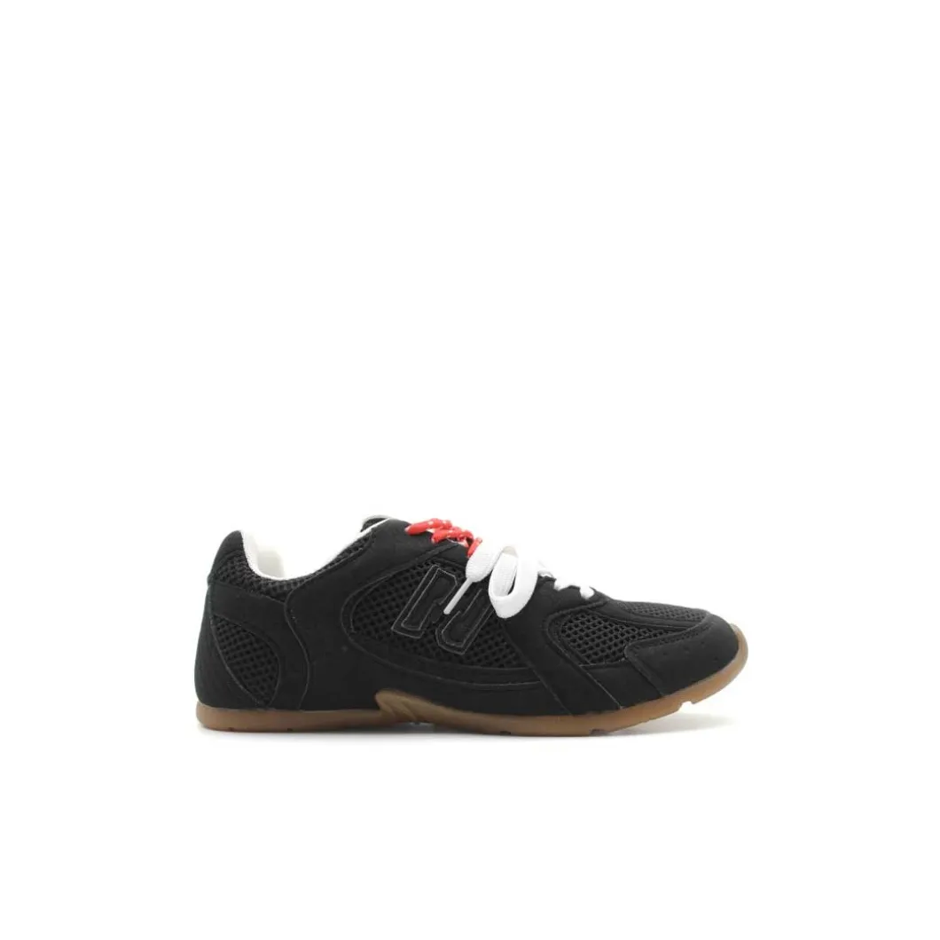 Zapatilla doble cordón negra