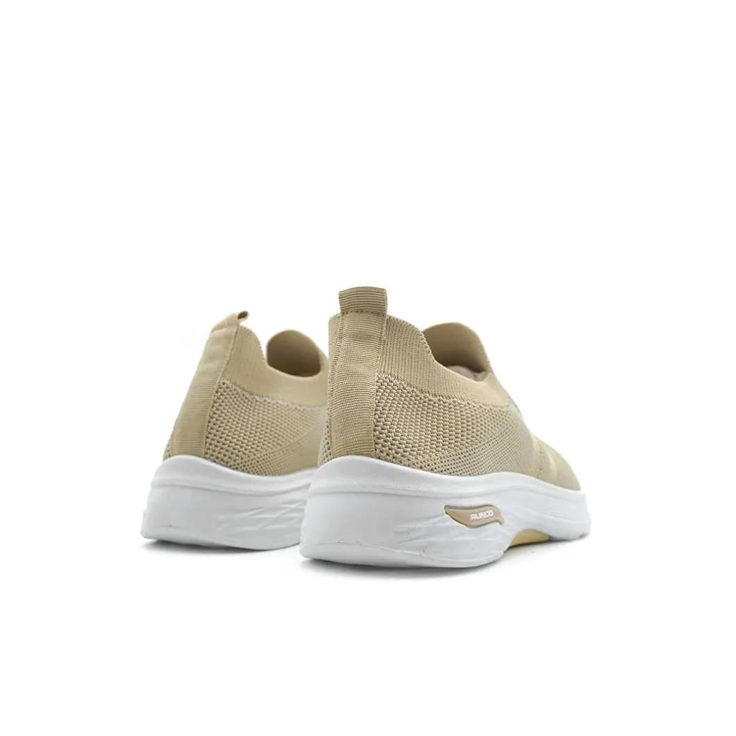 Zapatilla elástica en beige