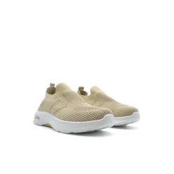Zapatilla elástica en beige
