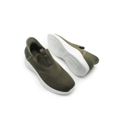 Zapatilla elástica slip on verde