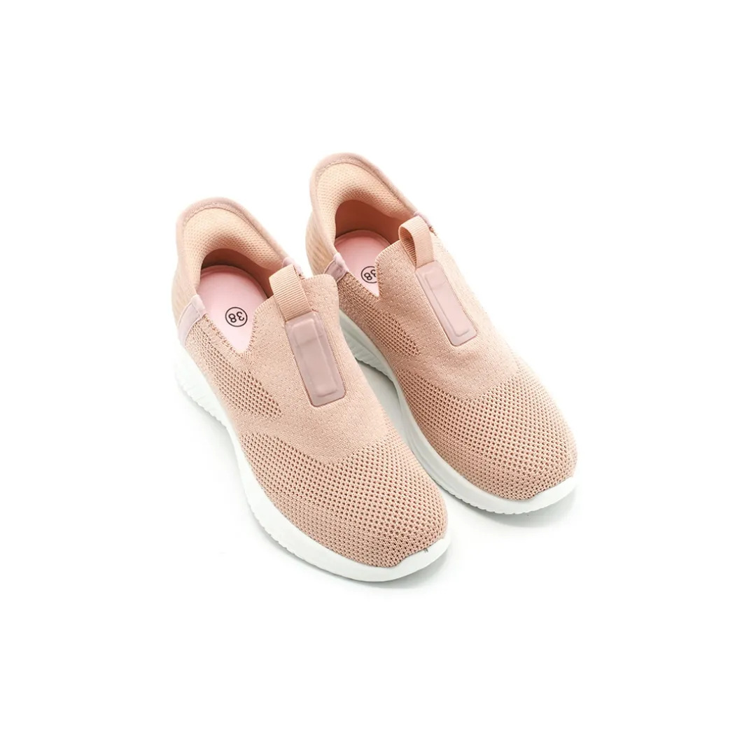 Zapatilla elástica slip on rosa