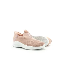 Zapatilla elástica slip on rosa