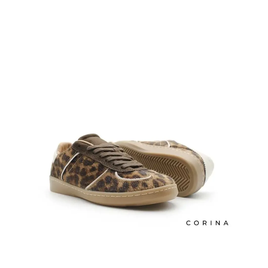 Zapatilla leopardo retro